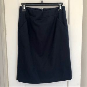 Navy Banana Republic Pencil Skirt